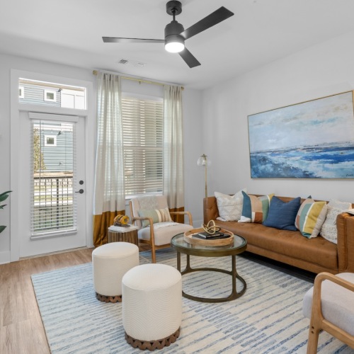 Open space living area with natural lighti