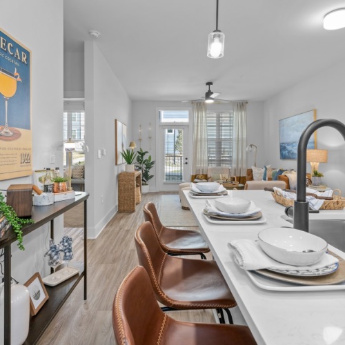 Well-lit kitchen with ample counter space